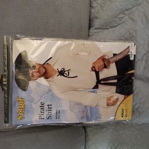 Spirit White Pirate Shirt with Black Accents